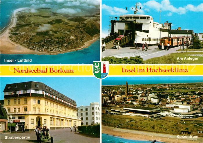 Borkum Fliegeraufnahme Strassenpartie Kurzentrum Am Anleger Inselbahn