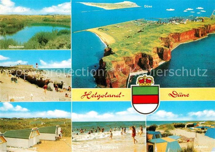 Helgoland Duenensee Strand Campingplatz Fliegeraufnahme