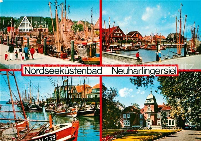 Neuharlingersiel Hafen Fischkutter Schloss