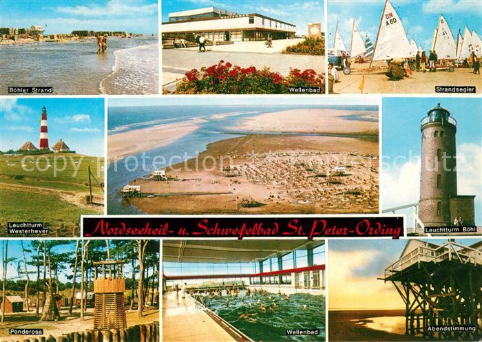 Peter-Ording St Strand Wellenbad Strandsegler Leuchtturm Westerhave Boehl Ponder