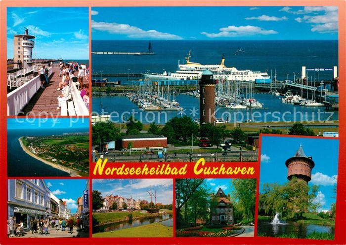 Cuxhaven Nordseebad Seebruecke Leuchtturm Hafen
