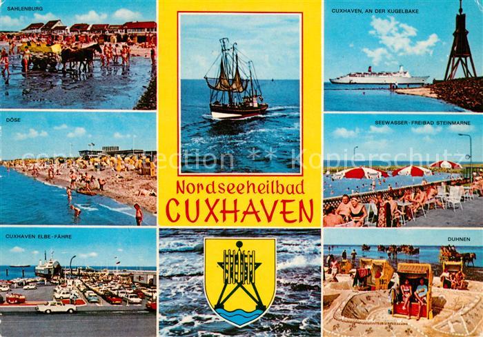 Cuxhaven Nordseebad Sahlenburg Doese Kugelbake Seewasser Freibad Steinmarne Duhn