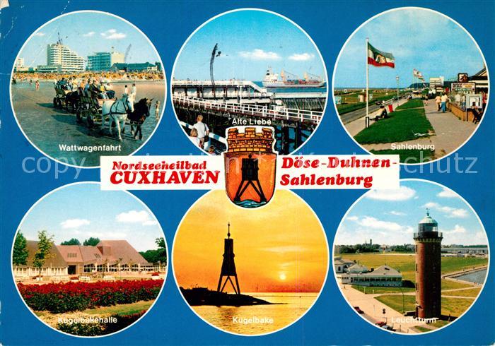 Cuxhaven Nordseebad Wattwagen Sahlenburg Leuchtturm Alte Liebe
