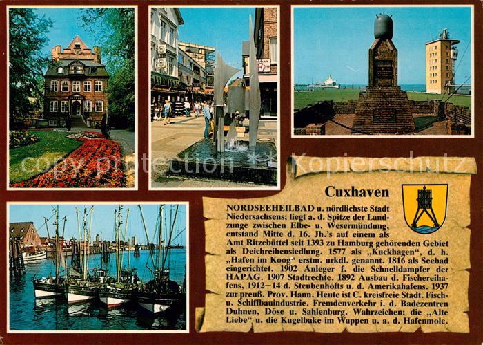 Cuxhaven Nordseebad Denkmal Hafen Kutter Brunnen Alte Liebe Schloss