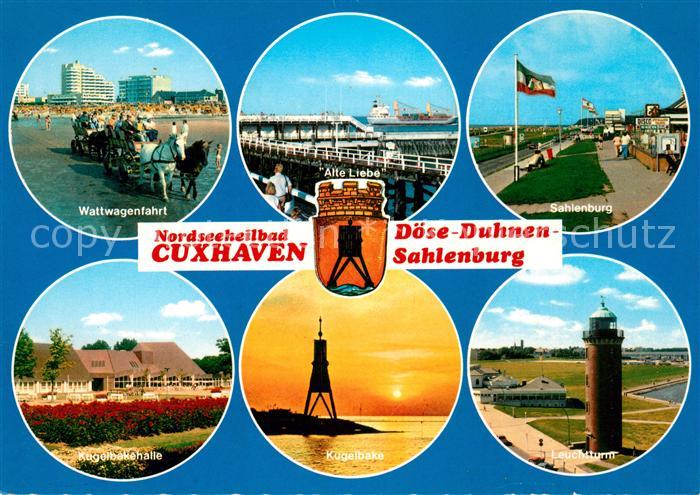 Cuxhaven Duhnen Nordseebad Doese Sahlenburg Wattwagenfahrt Alte Liebe Kugelbakeh