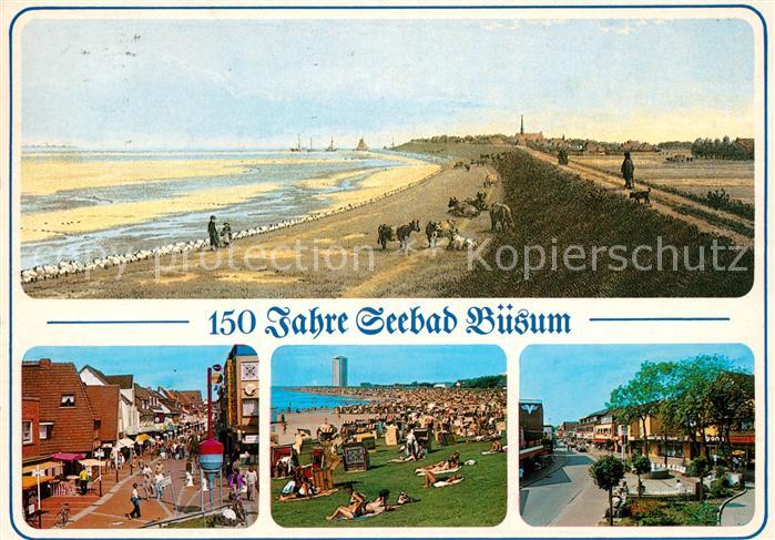 Buesum Nordseebad Strand Ortsansichten