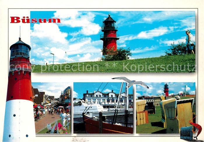 Buesum Nordseebad Leuchtturm Strand Hafen