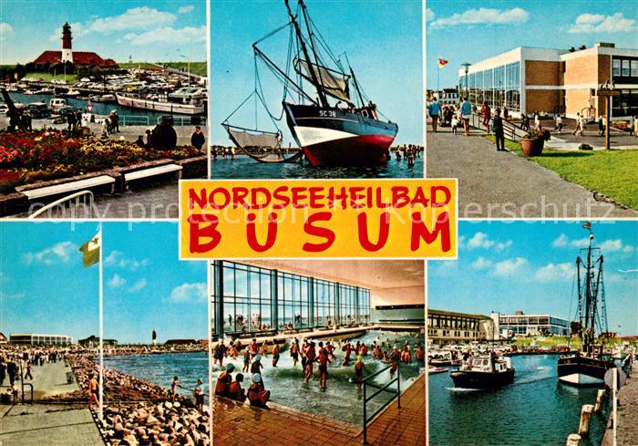 Buesum Nordseebad Hafen Hallenschwimmbad Strand