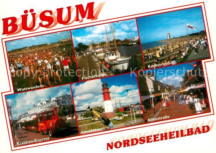 Buesum Nordseebad Wattwandern Fischerhafen Korbstrand Krabben Express Leuchtturm