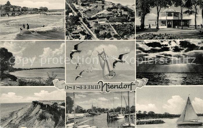 Niendorf Ostseebad Fliegeraufnahme Strand Hafen Steilkueste