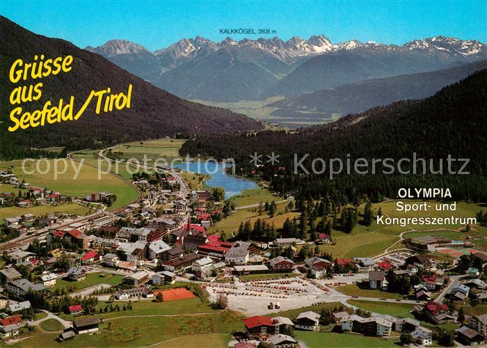 Seefeld Tirol Fliegeraufnahme Olympia Sport- und Kongresszentrum