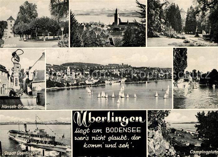 ueberlingen Bodensee Kurhalle Haensele-Brunnen Mantelhafen Camping