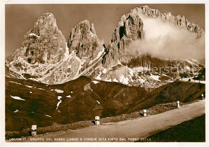 Passo Sella Gruppe del Sasso Lungo e Cinque Dita Visto