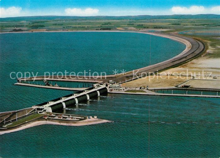 Vollerwiek Eiderdamm mit Sperrwerk Fliegeraufnahme