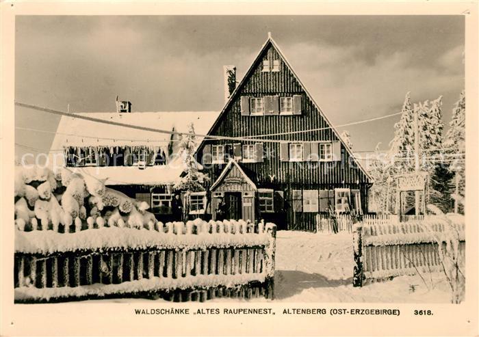 Altenberg Dippoldiswalde Waldschenke Altes Raupennest im Winter