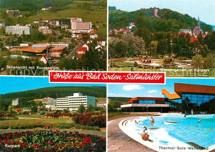 Salmuenster Bad Soden Fliegeraufnahme Kurzentrum Kurpark Wassergarten Wellenbad