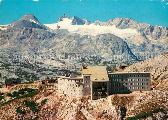 Dachstein Steiermark Fliegeraufnahme Berghaus Krippenstein mit Koenig Dachstein