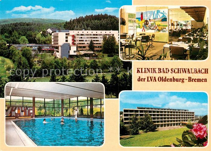 Bad Schwalbach Klinik der LVA Oldenburg Bremen Hallenbad Restaurant