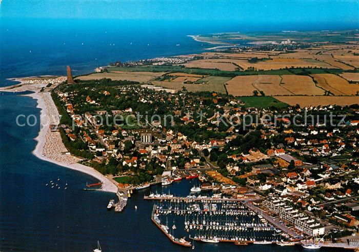 Laboe Ostseebad Hafen U Boot Ehrenmal Fliegeraufnahme