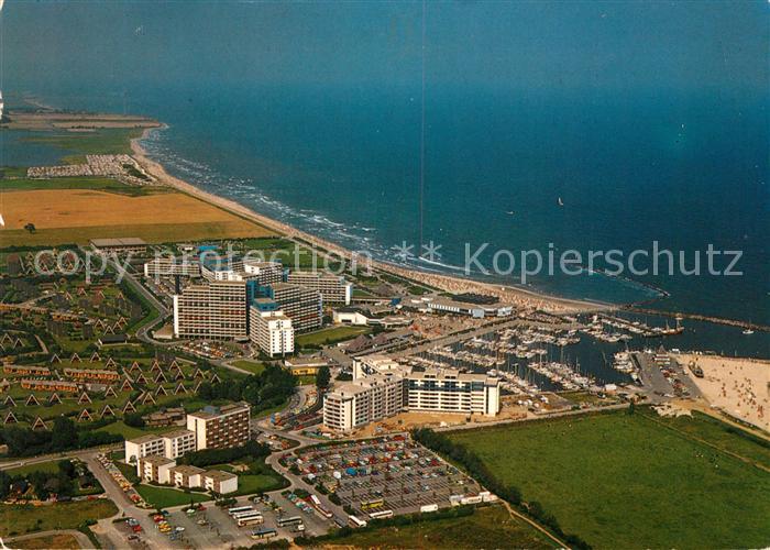 Damp Ostseebad Ferienresort Hafen Fliegeraufnahme