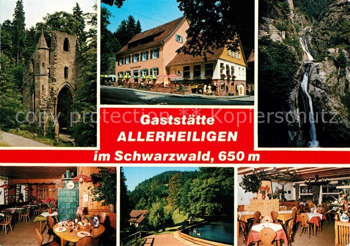 Oppenau Gaststaette Allerheiligen Wasserfall Ruine