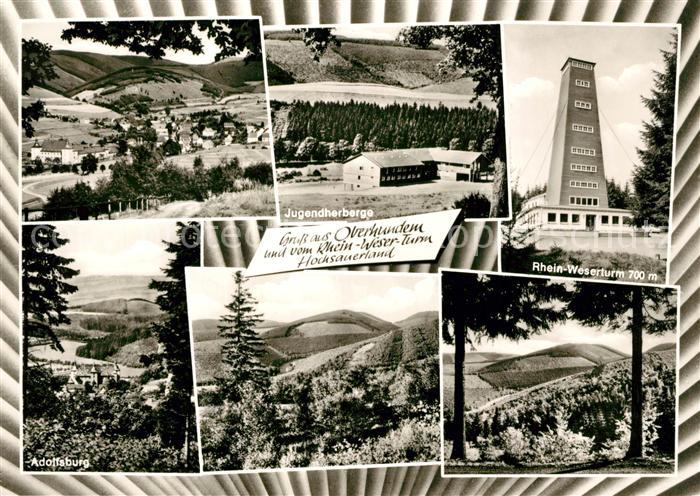 Oberhundem Rhein Weser Turm Jugendherberge Adolfsburg Landschaftspanorama