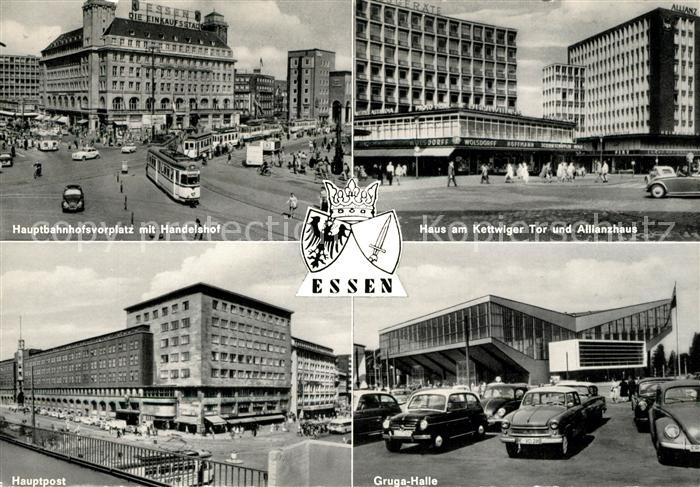 Essen Ruhr Bahnhofsplatz Handelshof Haus am Kettwiger Tor Allianzhaus Post Gruga