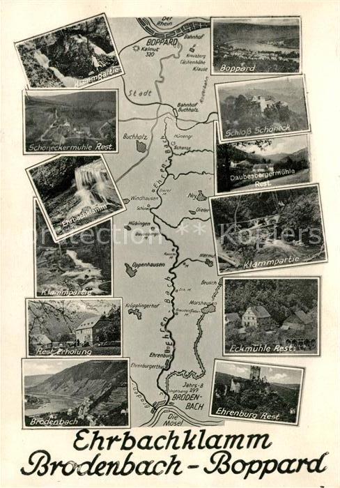 Boppard Rhein und Umgebung bis Brodenbach Ehrbachklamm