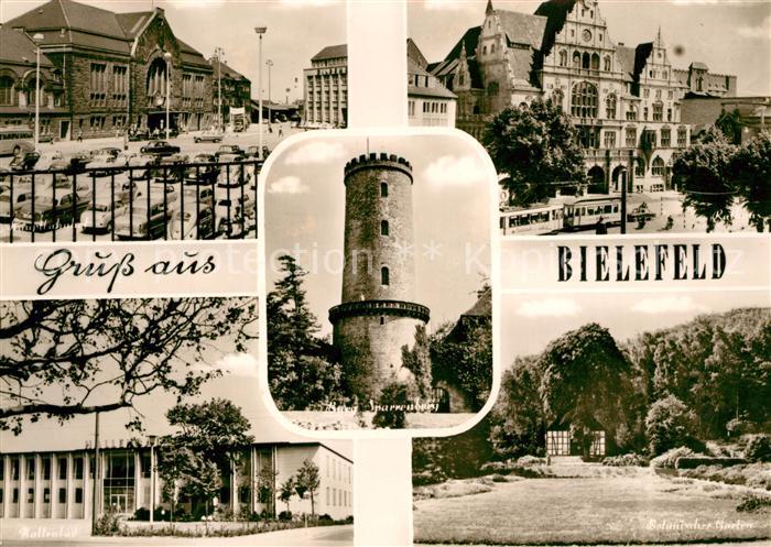 Bielefeld Hauptbahnhof Rathaus Botanischer Garten Hallenbad Burg Sparrenburg