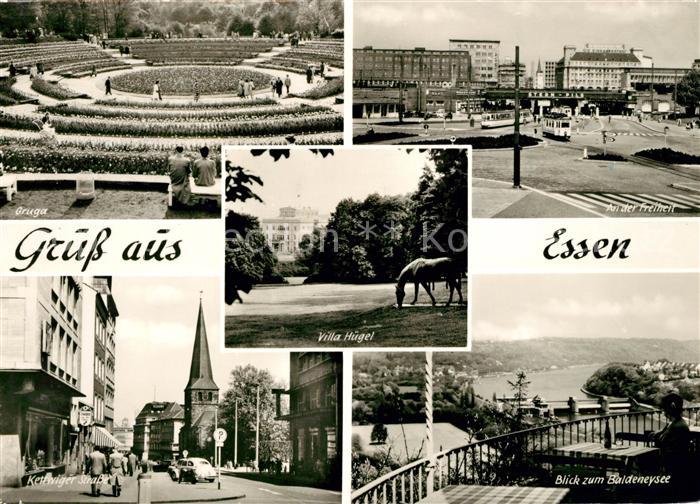 Essen Ruhr Gruga Park Freiheit Kettwiger Strasse Kirche Villa Huegel Pferdestatu