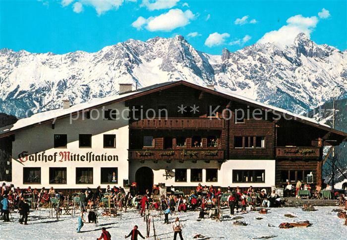 Zell See Berggasthof Mittelstation Wintersportplatz Alpen