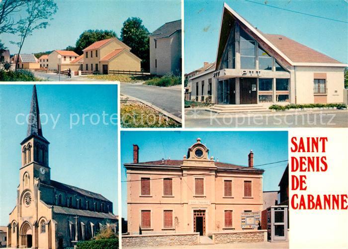 Saint-Denis-de-Cabanne Strassenpartie Kirche Rathaus