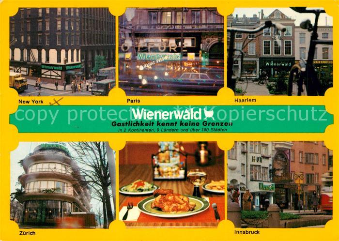 Innsbruck Gaststaette Wienerwald weltweit New York Paris Haarlem Zuerich