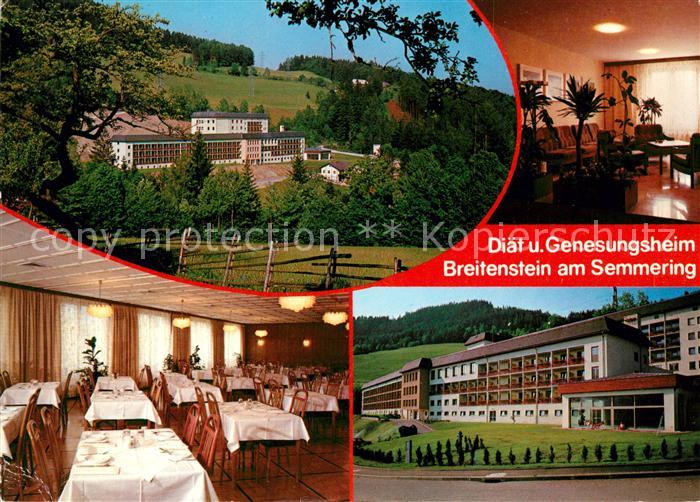 Breitenstein Niederoesterreich Diaet und Genesungsheim Restaurant