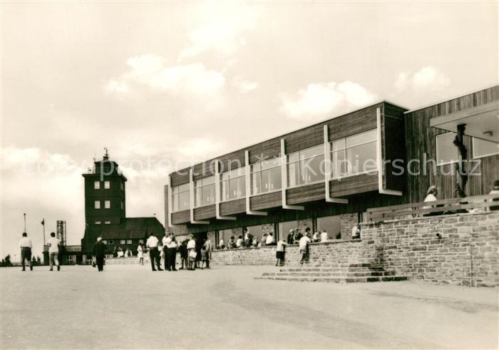 Oberwiesenthal Erzgebirge HO Gaststaette Fichtelberghaus Blick zum Cafe Restaura