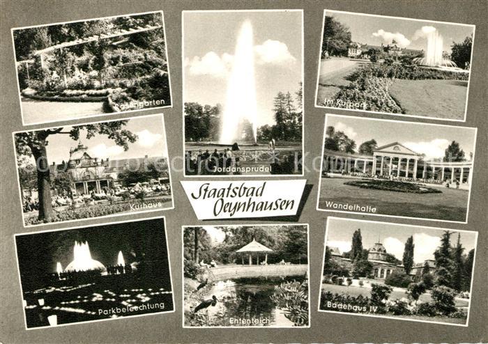 Bad Oeynhausen Rosengarten Kurhaus Parkbeleuchtung Jordansprudel Kurpark Wandelh