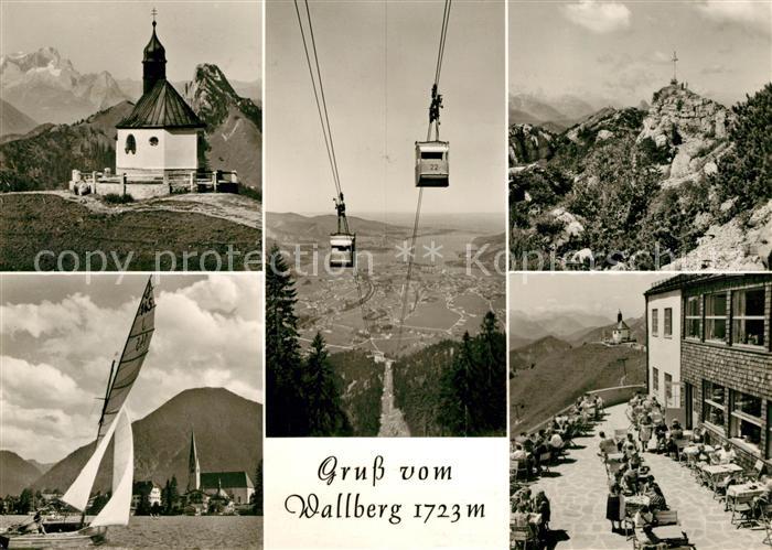 Rottach-Egern Wallbergbahn Bergkapelle Gipfelkreuz Berggaststaette Tegernsee Seg