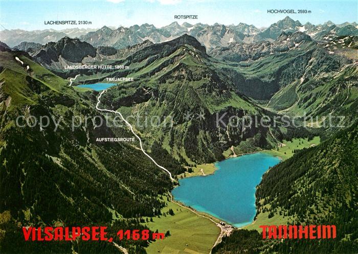 Tannheim Tirol Visalpsee Alpenpanorama Fliegeraufnahme