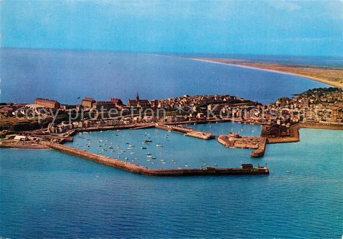 Granville Manche Les Bassins Port vue aérienne