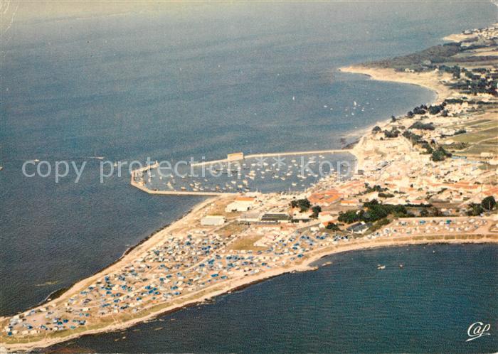 Ile de Noirmoutier La Pointe Port de l Herbaudière et Camping vue aérienne