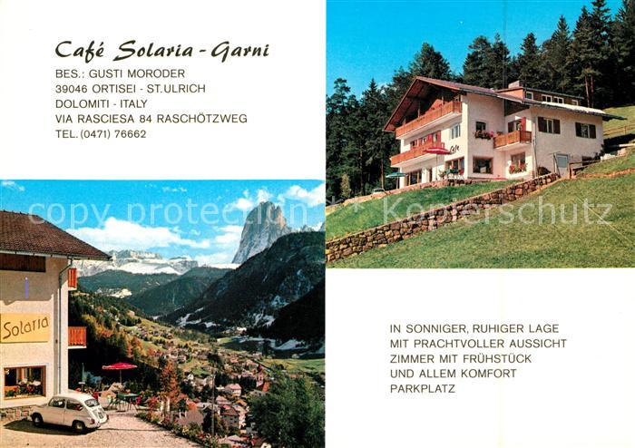 Ortisei St Ulrich Cafe Solaria Garni Dolomiten
