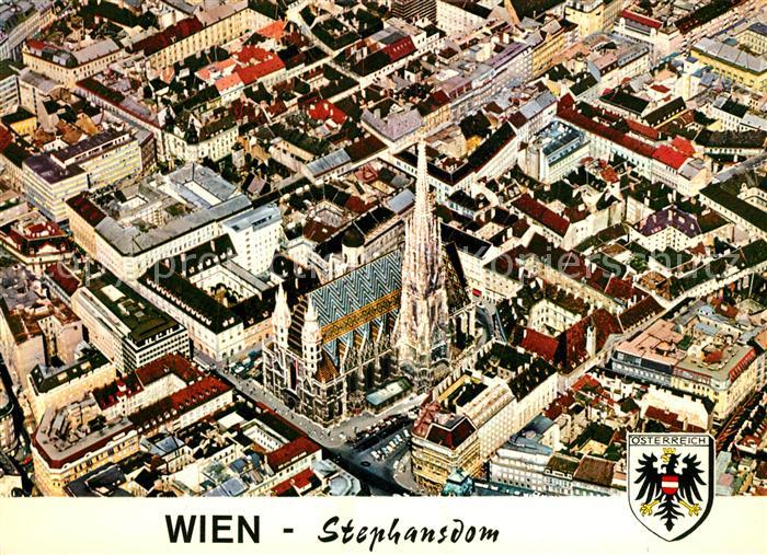 Wien Stephansdom Stadtkern Gotischer Hochturm Fliegeraufnahme