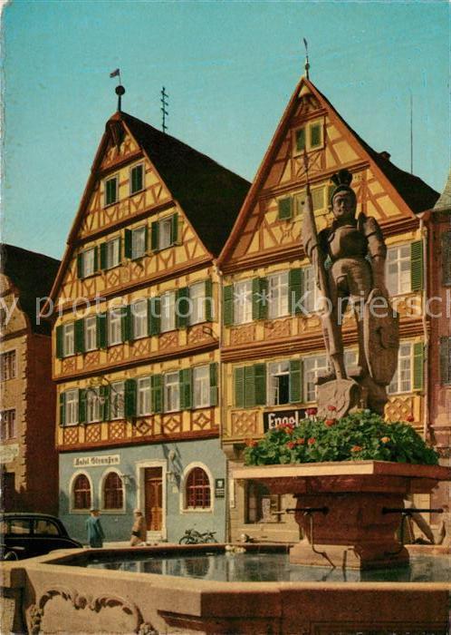 Bad Mergentheim Alte Fachwerkhaeuser Marktplatz Milchlingbrunnen