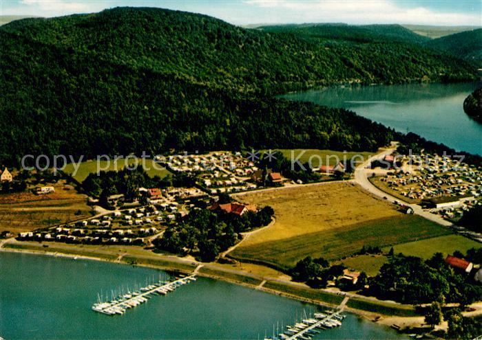 Scheid Hessen Fliegeraufnahme Schoener Edersee