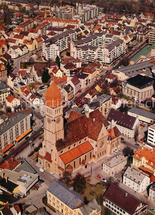 Pfersee Fliegeraufnahme Pfarrkirche Herr Jesu