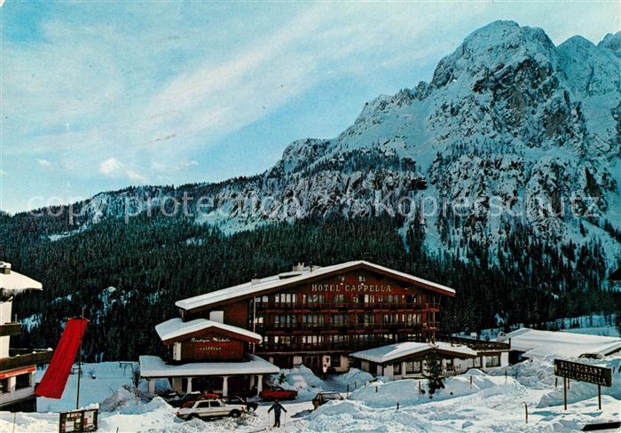 Colfosco Hotel Cappella Sellagruppe Winterpanorama