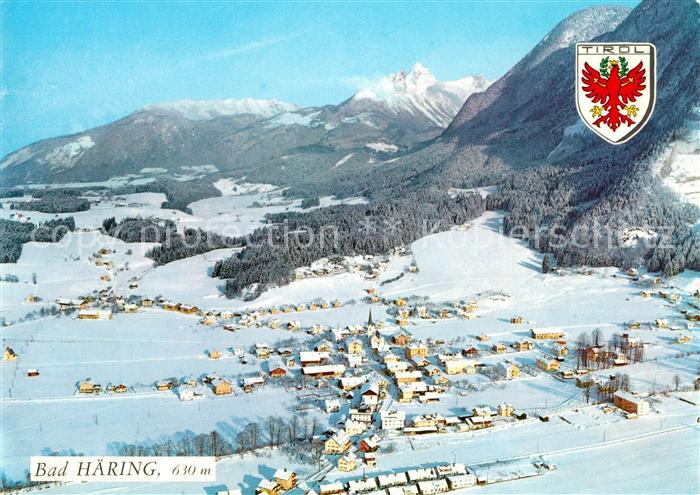 Bad Haering Tirol Fliegeraufnahme Winterlandschaft