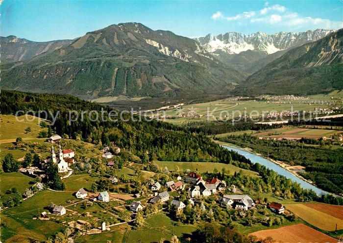 Maria Rain Kaernten Drau Koschutta Fliegeraufnahme