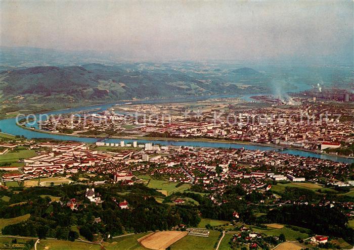 Linz Donau Fliegeraufnahme