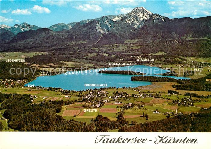 Faakersee Fliegeraufnahme Mittagskogel